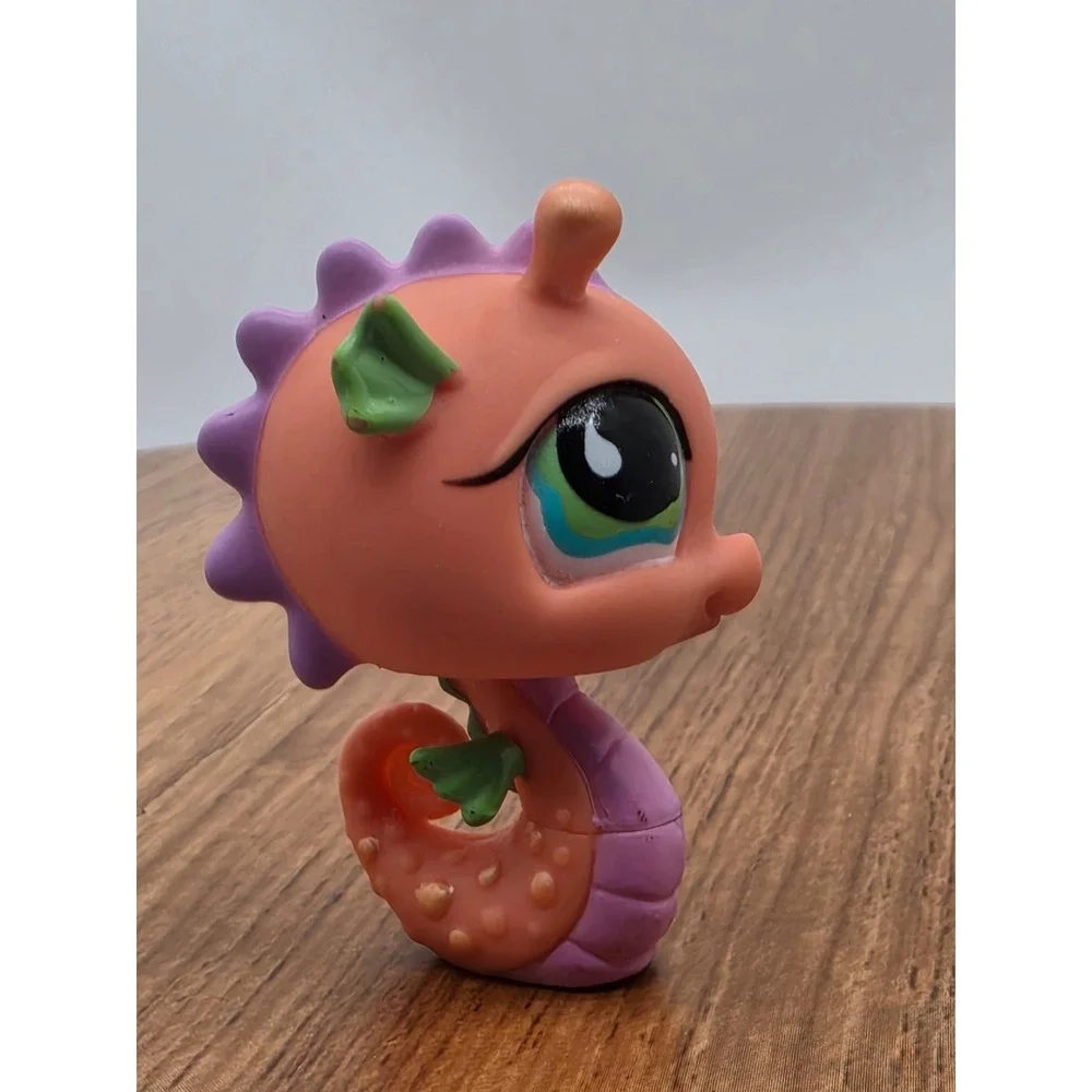 Littlest Pet Shop Seahorse #802 relaxing bathtub dollhouse Figure Accessory lot